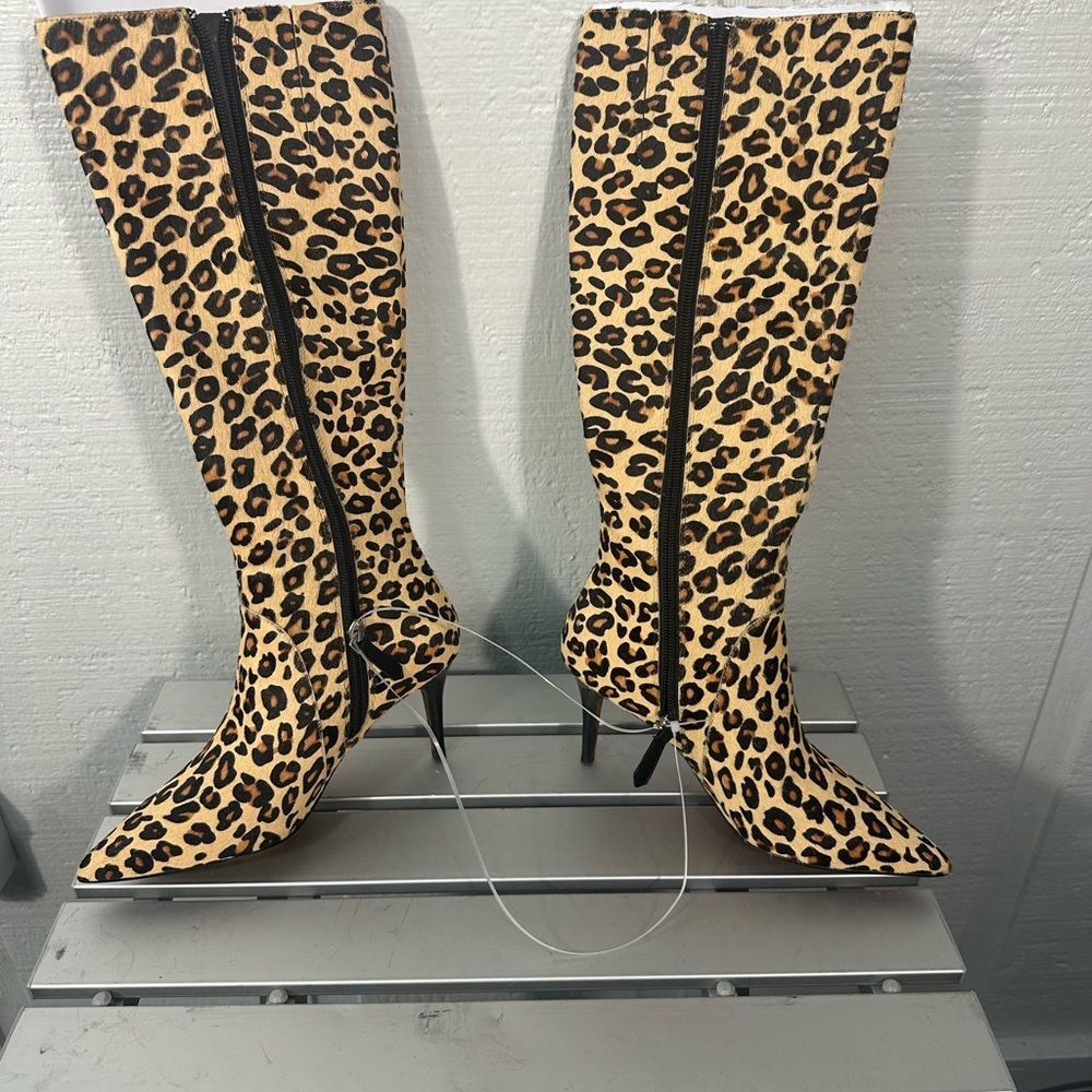 Linea Paolo Perfect Knee High Boot Leopard Print Size 5.5 NWOT - Picture 5 of 11